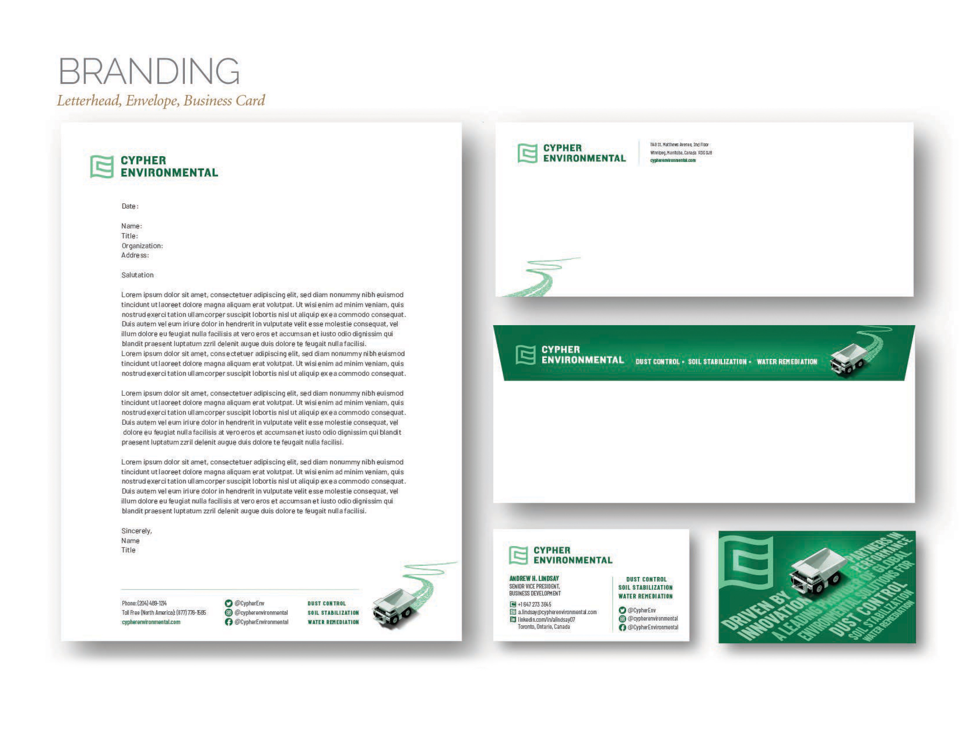 BrandBuilder5 Branding letterhead and envelope and business cards