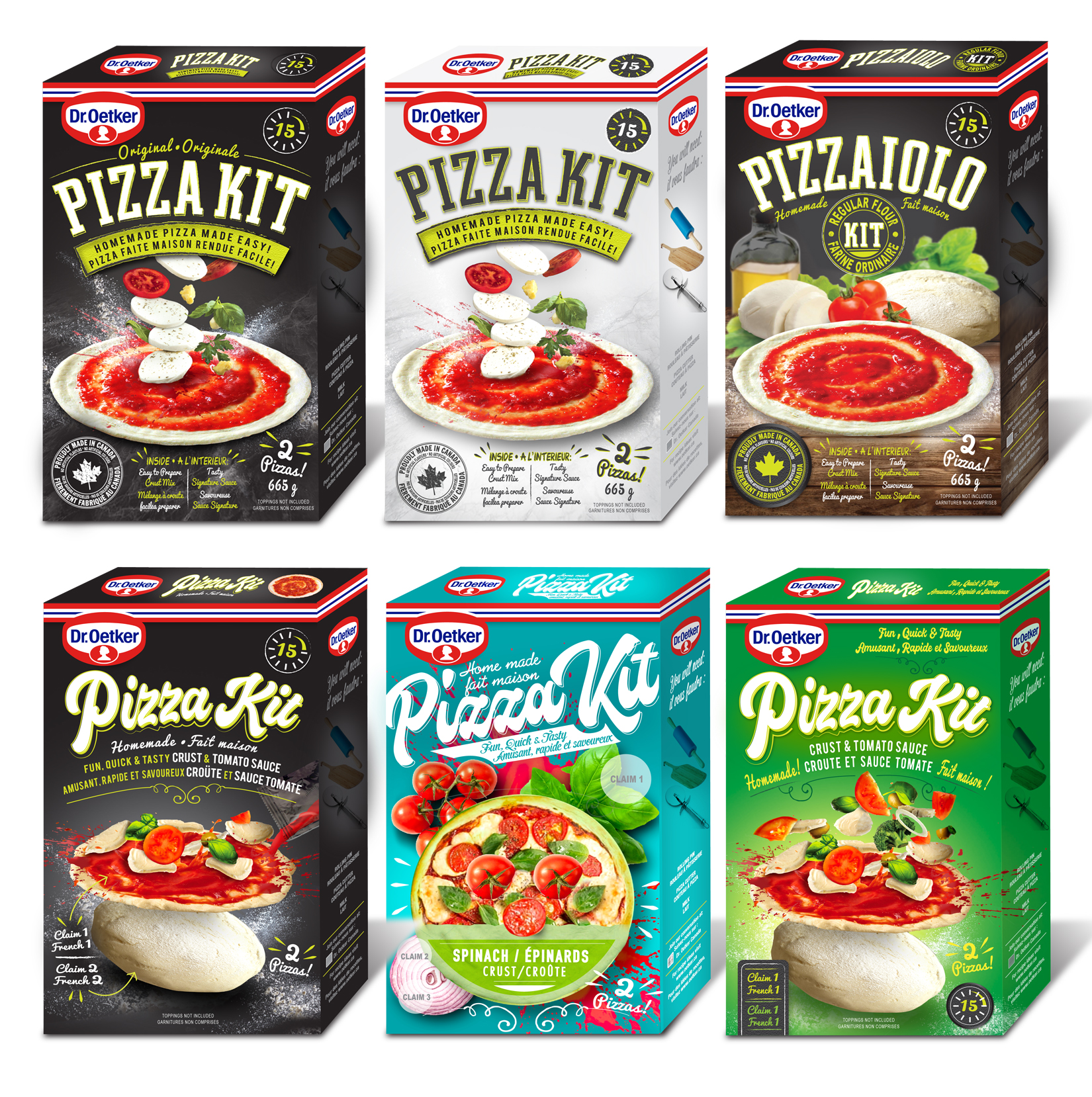 packaging design series for pizza