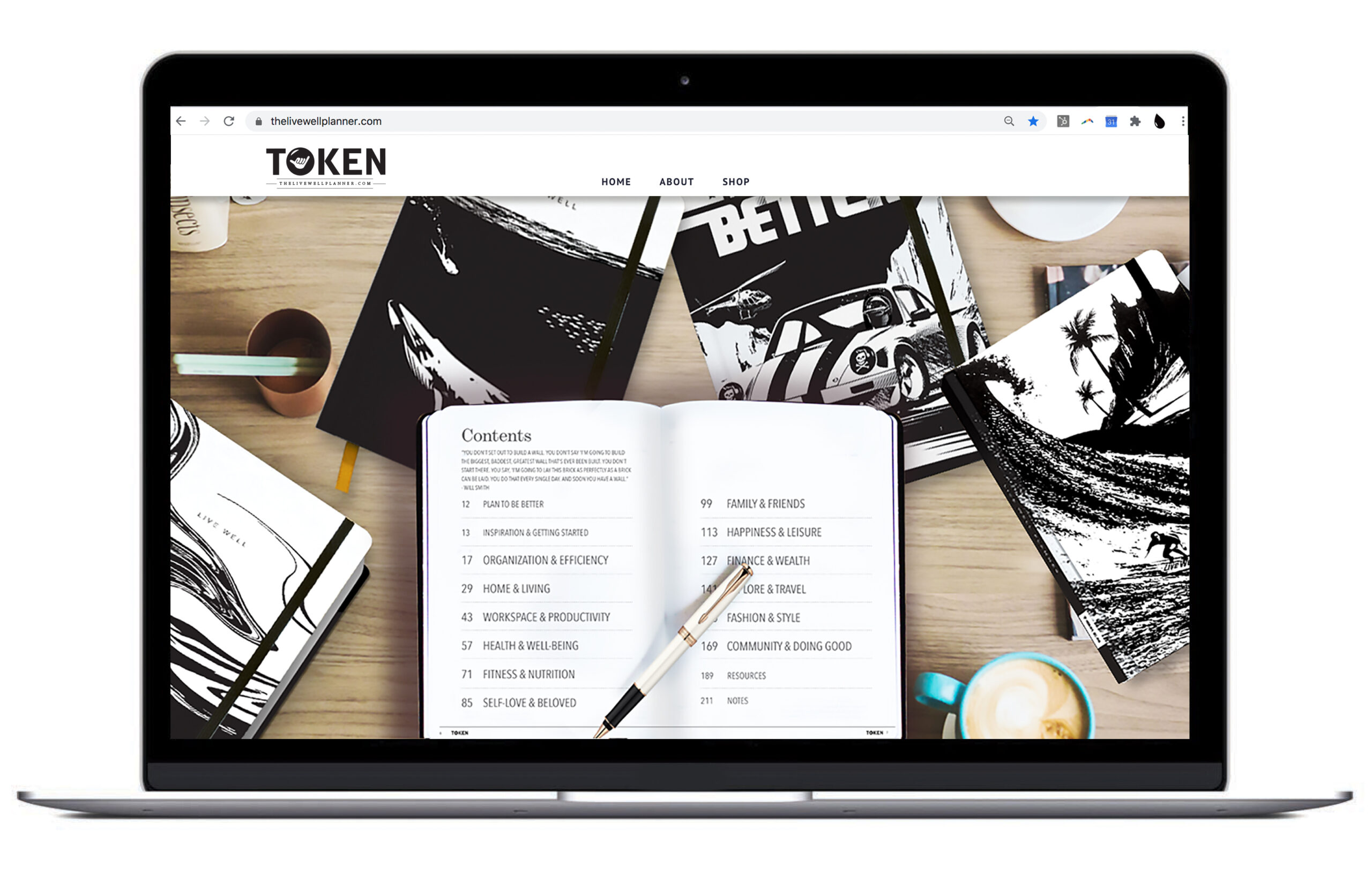 website landing page